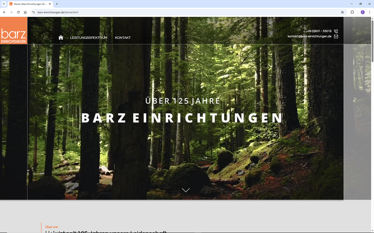 Website-Beispiel Barz Einrichtungen