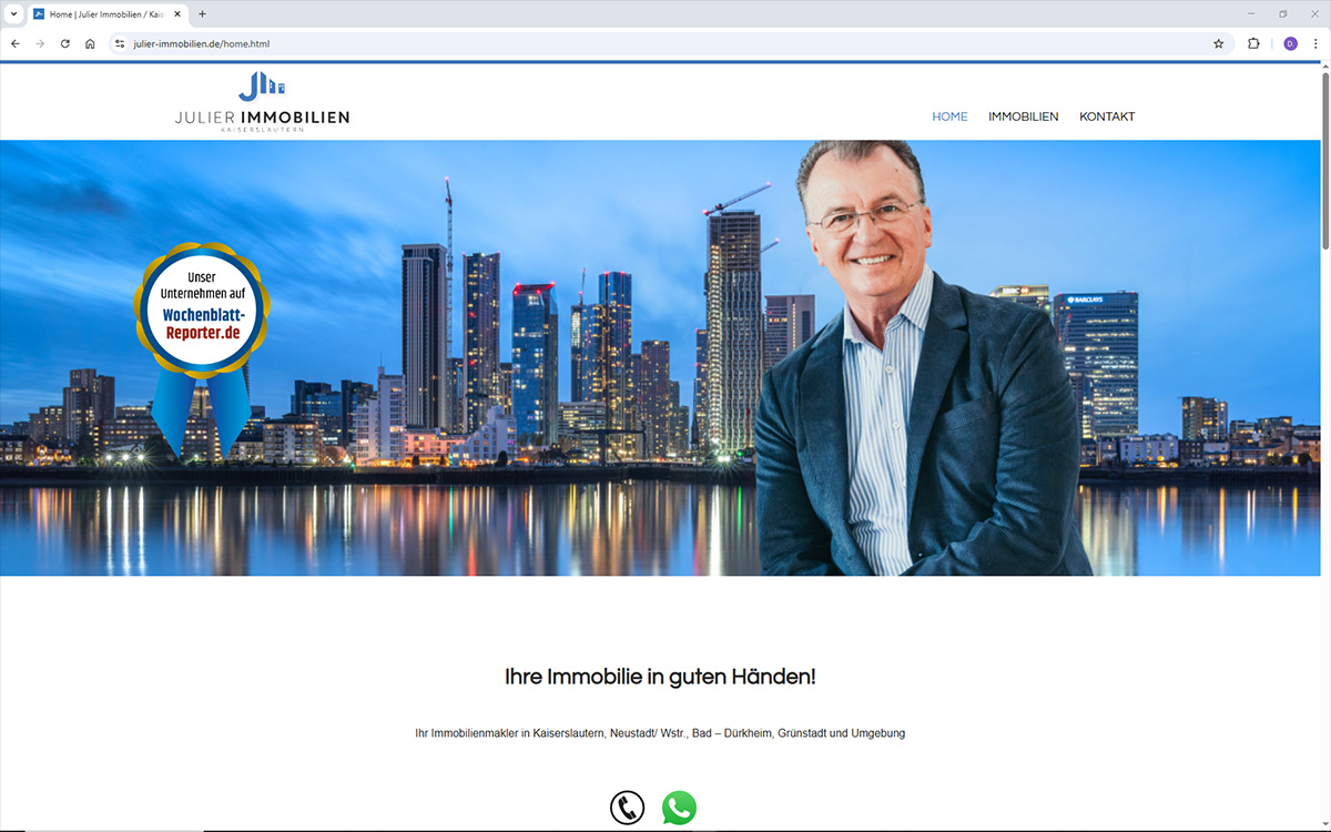 Website-Beispiel Julier Immobilien